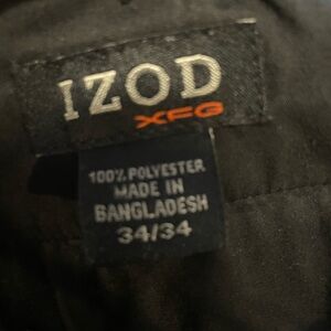 Izod XFG Black Polyester Trousers